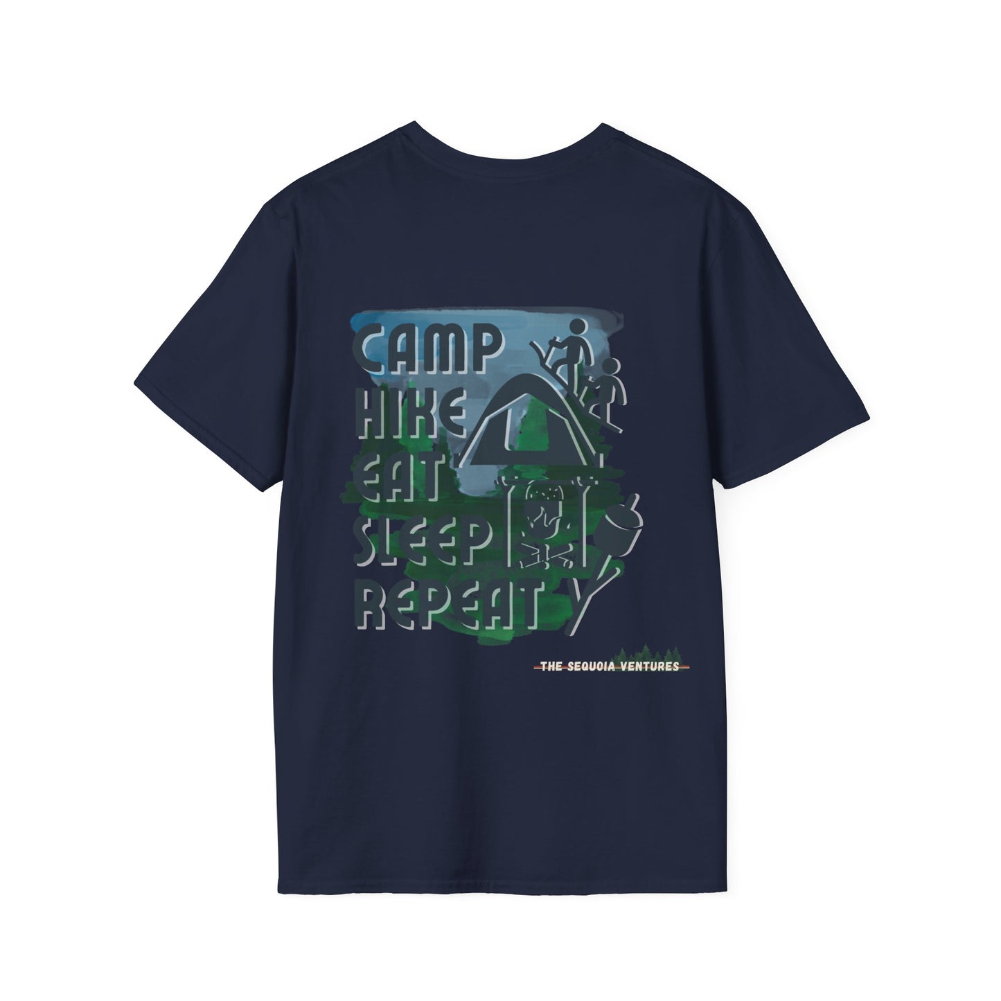 T-Shirt: Camp Hike Eat Sleep Repeat