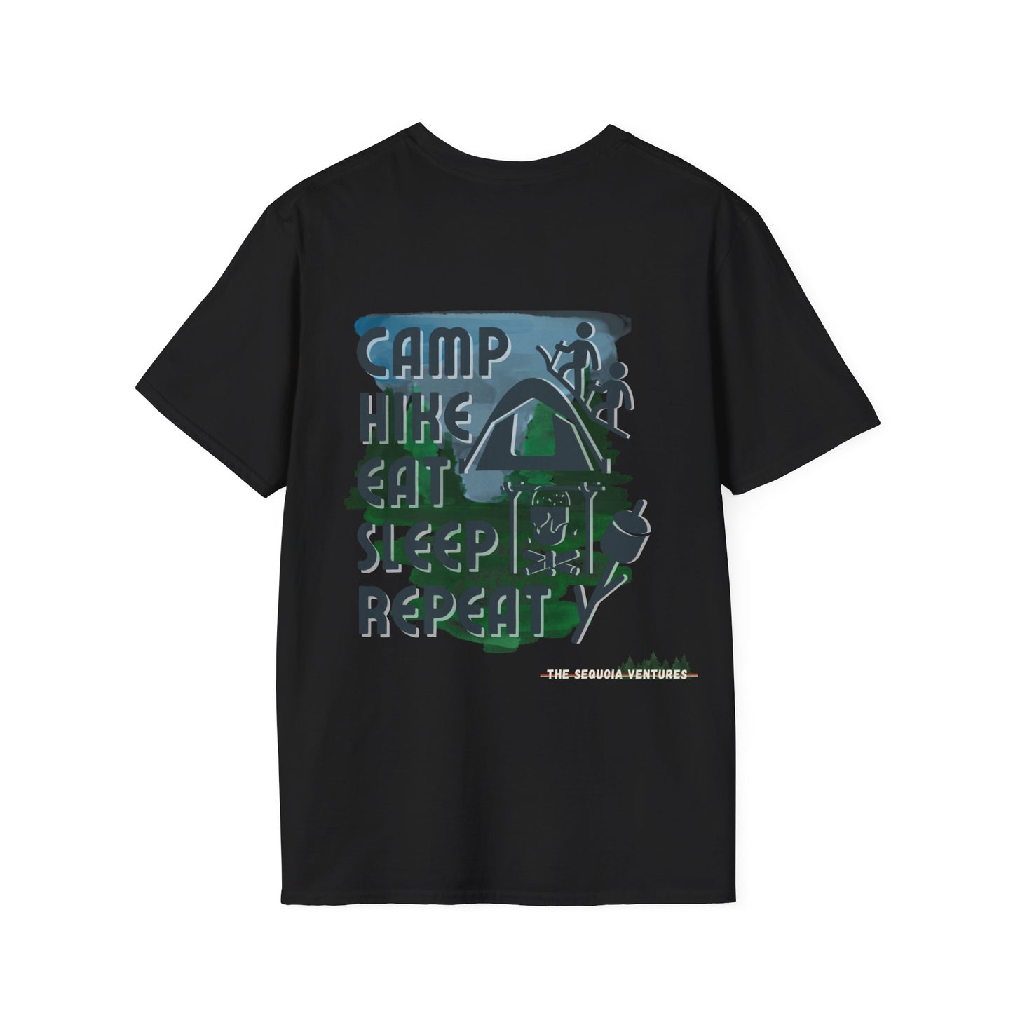 T-Shirt: Camp Hike Eat Sleep Repeat