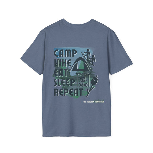 T-Shirt: Camp Hike Eat Sleep Repeat